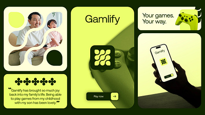 Video game company - bento grid concept bento grid branding flat design graphic design minimal ui design ux design uxui video game
