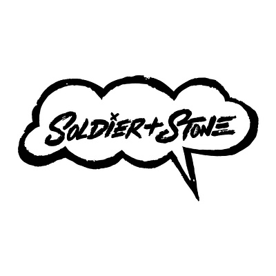 SOLDIER + STONE - Logo for a KID Brand brush lettering clothing brand clothing store customtype design fashion and design graphic design hand drawn handlettering illustration kids clothing lettering logo logo design logotype pattern design typography