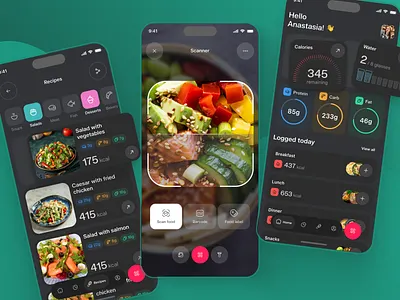 Calorie Tracking App - Mobile App design android app ui app concept app design clean ui custom goals ui daily ui design inspiration figma fitness app gotoinc graphic design health app ios app design microinteractions mobile app ui nutrition app ui kit user centered design user flow vector