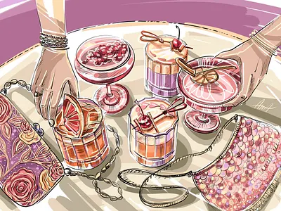 Magazine illustration for article “Girl’s Night Out, East Coast” art bitmapgraphic bookcover bookillustration branding design digitalart digitalillustration graphic design illustration