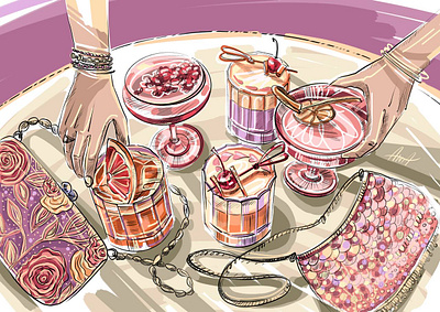 Magazine illustration for article “Girl’s Night Out, East Coast” art bitmapgraphic bookcover bookillustration branding design digitalart digitalillustration graphic design illustration