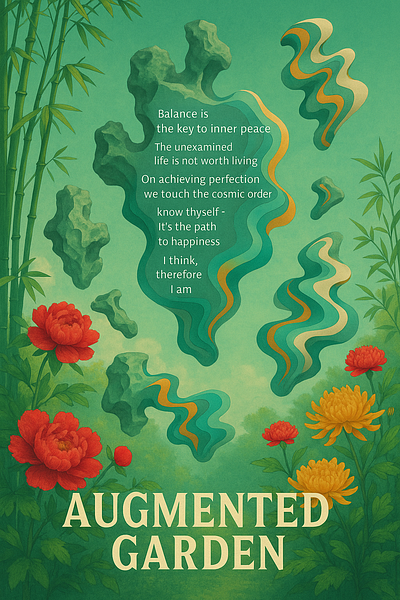 Illustration Augmented Garden digital art graphic design happiness illustration nature poster