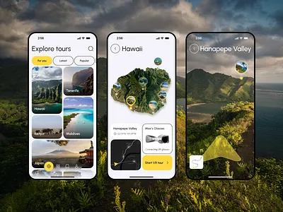 🗺️ Product design for the VR tour mobile app | Hyperactive app design colors concept creative design hyperactive maps mobile mobile app mobile design product design tourism trips ui ui design user experience user interface ux ux design vr