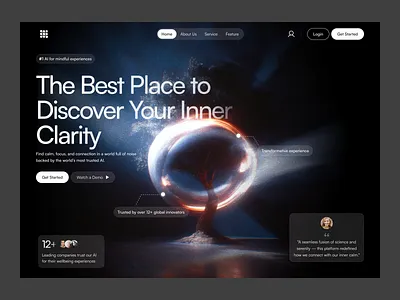 AI Saas Website Design ai ai landing page ai website artificial intelligence creative website design landing page tech website technology website ui ux web design