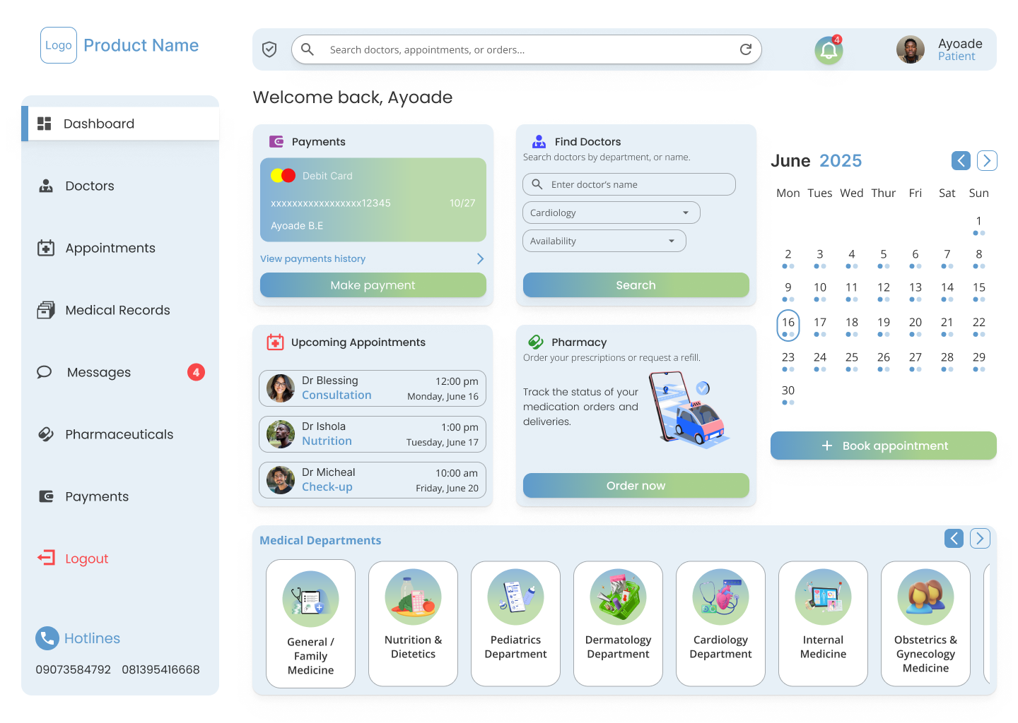 Example of Product Design. UI/UX Design 
