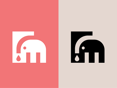 PUMP + ELEPHANT branding design elephant graphic design illustration logo minimal logo pump tap typography vector