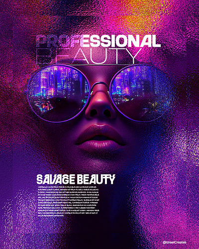 PROFESSIONAL BEAUTY GLASS EDIT (COLORFUL) advertising beauty branding color theory colorful design graphic design illustration logo photoshop savage ui vector