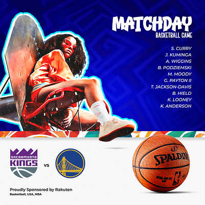 SPORTS POSTER (BASKETBALL) advertising basketball blue branding color theory design graphic design illustration logo photoshop sports sports poster ui vector