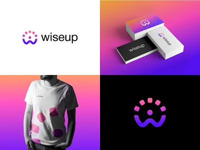 Wiseup Logo branding develop logo grow logo growing logo growth logo invest logo logo rise logo rise man logo riseup logo software logo solar logo sun logo tech logo unity logo w icon w logo wiseup logo