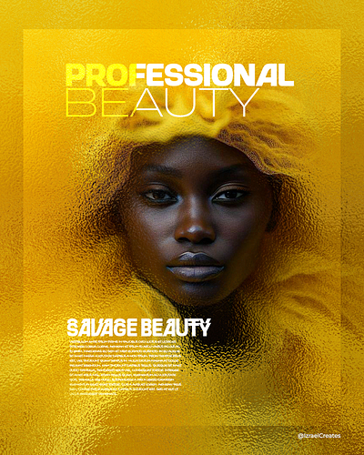 PROFESSIONAL BEAUTY GLASS EDIT (YELLOW) advertising branding color theory colorful design glass glass morphism graphic design illustration logo photoshop ui vector