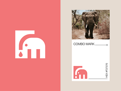 PUMP & ELEPHANT 2025 animal branding design elephant graphic design illustration logo minimal logo nature tap vector water