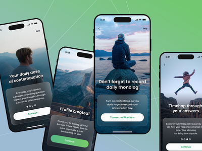Modern UI/UX for a Personal Insight Tracker | Mobile app app design app experience app interface daily app daily app design introspective app lifestyle app mental health minimal ui mobile app mobile ui modern ui onboarding self reflection simple app design uiux user flow user interface ux design wellness app