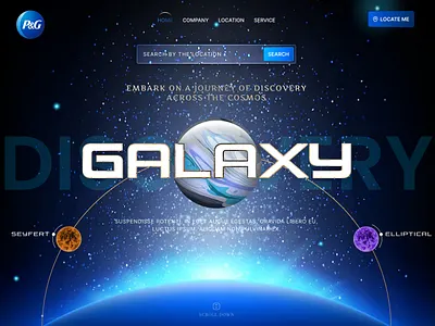 Galaxy Agency Landing page UI agency landing page drack mood galaxy glaxy landing page ui hero section lending page modern ui project managers