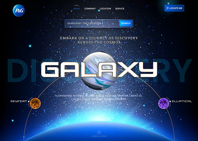 Galaxy Agency Landing page UI agency landing page drack mood galaxy glaxy landing page ui hero section lending page modern ui project managers