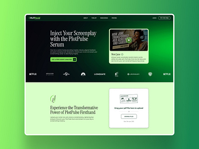 PlotPulse Landing Page Design branding cro design graphic design landing page minimal seo ui design uiux ux design