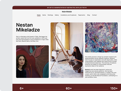 Personal website app art artist branding design figma footer girl graphic design header hero section homepage landing page logo personal website ponts text tittle ui ux