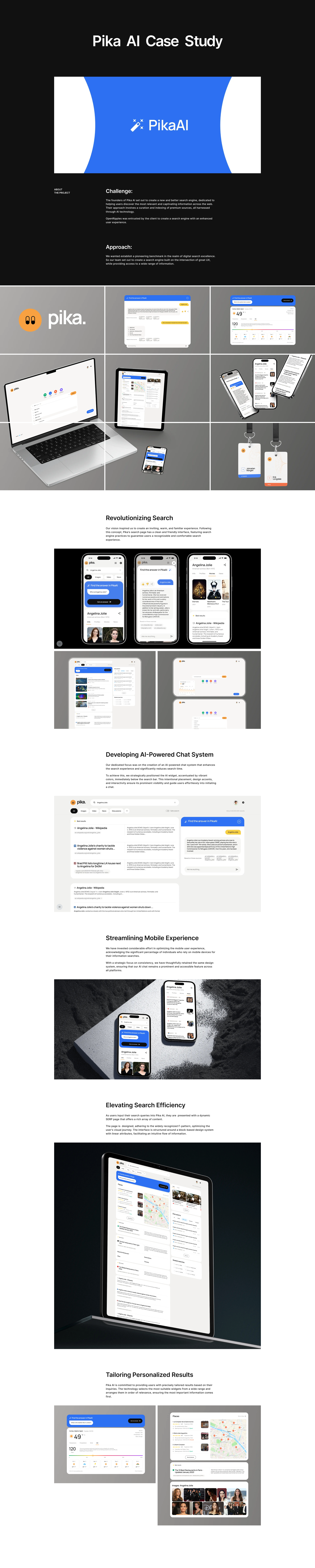 Pika AI Case Study ai app artificial intelligence case study design figma ui ux ux design ux development ux research web app website