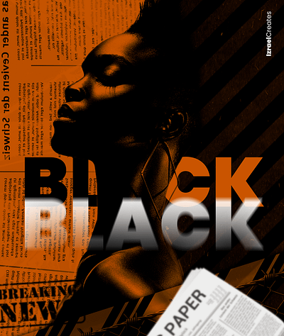 MAGAZINE POSTER (BLACK) advertising black branding color theory design graphic design illustration logo magazine newspaper photoshop ui vector