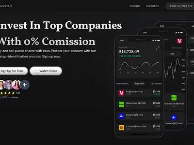 Invest Website drack mood invest landing page invest lending page invest website treading tred trending ui ui