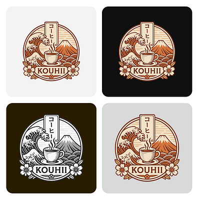 KOUHII - Japanese Brand - Coffee - Logo Design coffee logo japanese logo logo design