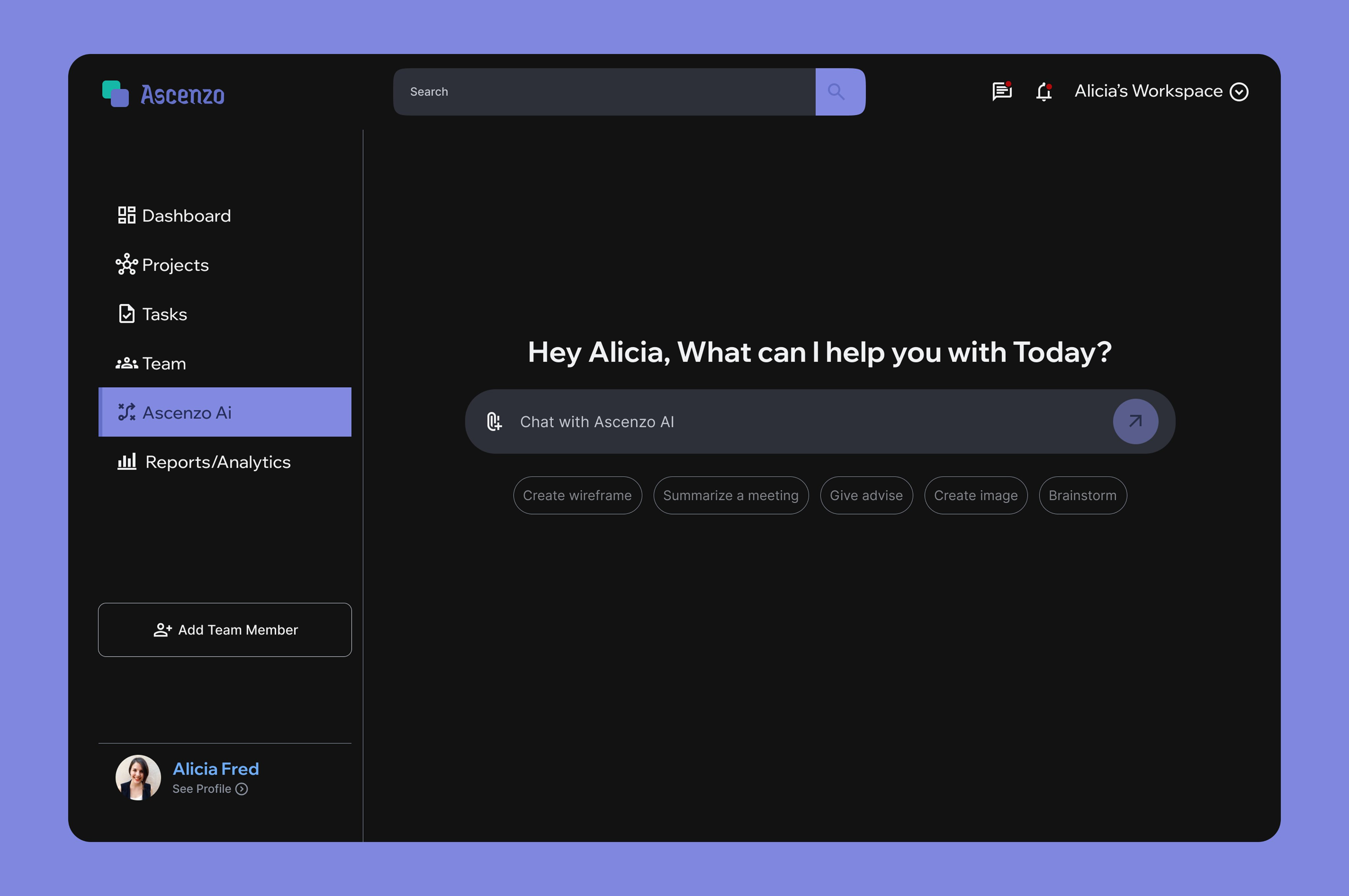 Ai Chat Interface. #Darkmode ai chat app desig artificial intelligence product design saas ui design ui screen