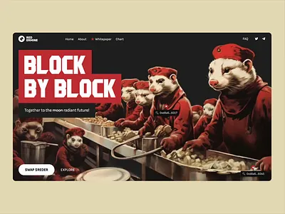 Crypto landing hero section ai animation design genai graphic design hero landing ui ux video