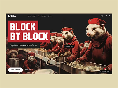 Crypto landing hero section ai animation design genai graphic design hero landing ui ux video