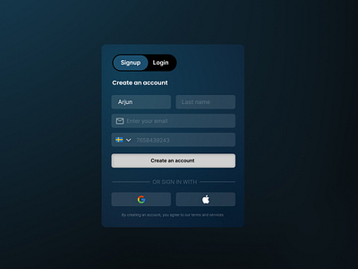 Login form UI 3d animation branding graphic design logo motion graphics ui