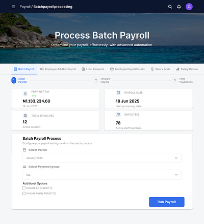 Batch payroll