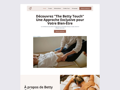 Betty Gadoux Wellness Webflow Website landing page uiux webflow webflow website wellness wellness website