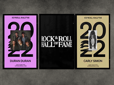 Rock & Roll Hall of Fame 2022 Induction Posters clean design creative poster design digital art event event poster inspiration invitation modern music design playful poster poster design posters typo typography visual identity