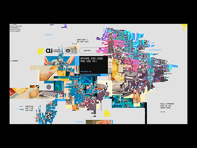 AI Collaborative Cook: Glitch & Data UI/UX Concept ai ai elements ai use chatgpt colorful design emtal ui expere mid journey modern ui ui ui design uiux design user experience user interface ux design web design