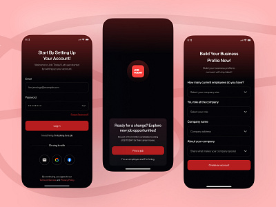Job Finder Mobile App clean find fireart freelance app job job details job finder app job search app job ui kit mobile app design modern app ui onboarding recruitment app search ui design work working app