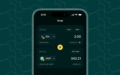 Crypto Swap Interface animation branding crypto design graphic design ui ux wallet