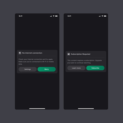 Alert mobile view alert card design connection internet learn more mobile card mobile design mobile view product design settings page subscribe subscription ui design ux design