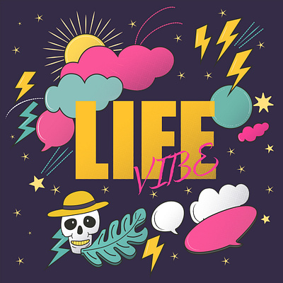 Life Vibe aftereffect animation branding character dashboard design discover flat graphic design icon illustration logo motion graphics print ui vector webdesign