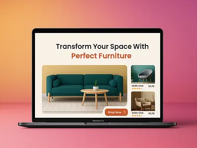 Modern Mansion: Furniture Landing Page darkmode designinspiration ecommerceui figmadesign furnituredesign homedecorui landingpage lightmode minimaldesign modernui uiexploration uiux webdesign