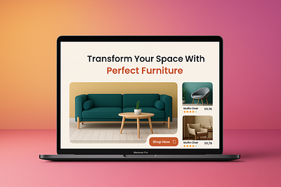 Modern Mansion: Furniture Landing Page darkmode designinspiration ecommerceui figmadesign furnituredesign homedecorui landingpage lightmode minimaldesign modernui uiexploration uiux webdesign