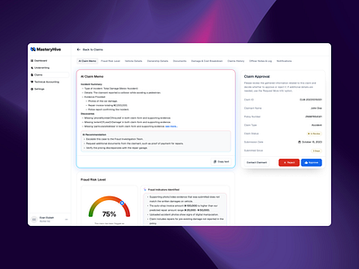 AI-Driven Claims Dashboard