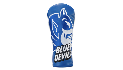 Duke University Blue Devils Driver Headcover badge big type blue devils driver duke duke university golf graphic design headcover illustration ncaa sport sports branding typography
