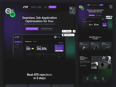 preppad - Resume Optimization Platform design identity design typography ui ux vector