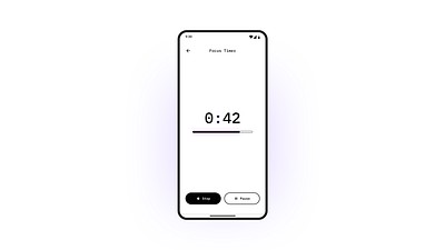 #DailyUI Challenge 014 - Countdown Timer app challenge coding countdown course dailyui design graphic design minimal minimalist mobile mobile app modern purple timer ui uiux
