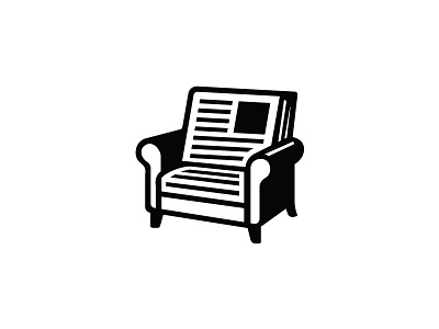 Newspaper sofa logo comfort furniture graphic design icon illustration logo logos news newspaper paper sofa vector