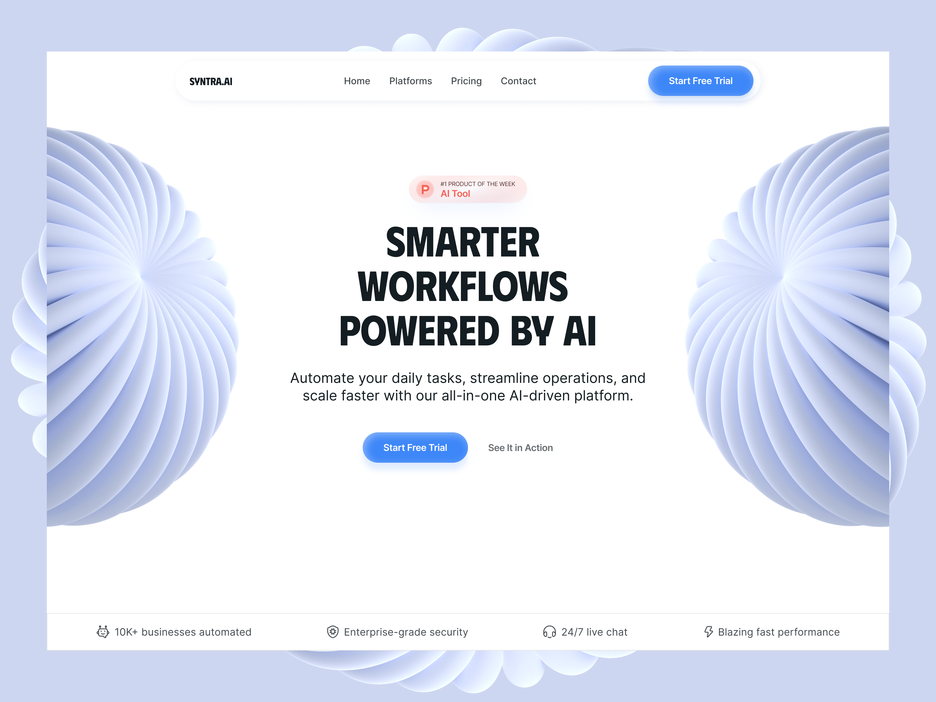 AI Workflows Hero Design ai animation figma hero design landing page product design redesign ui uiiux ux