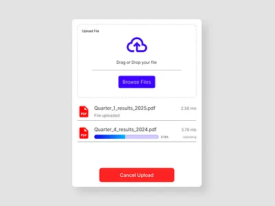 Daily UI 031 - File Upload app card daily 100 challenge daily ui design figma file file upload illustration interface upload ux web