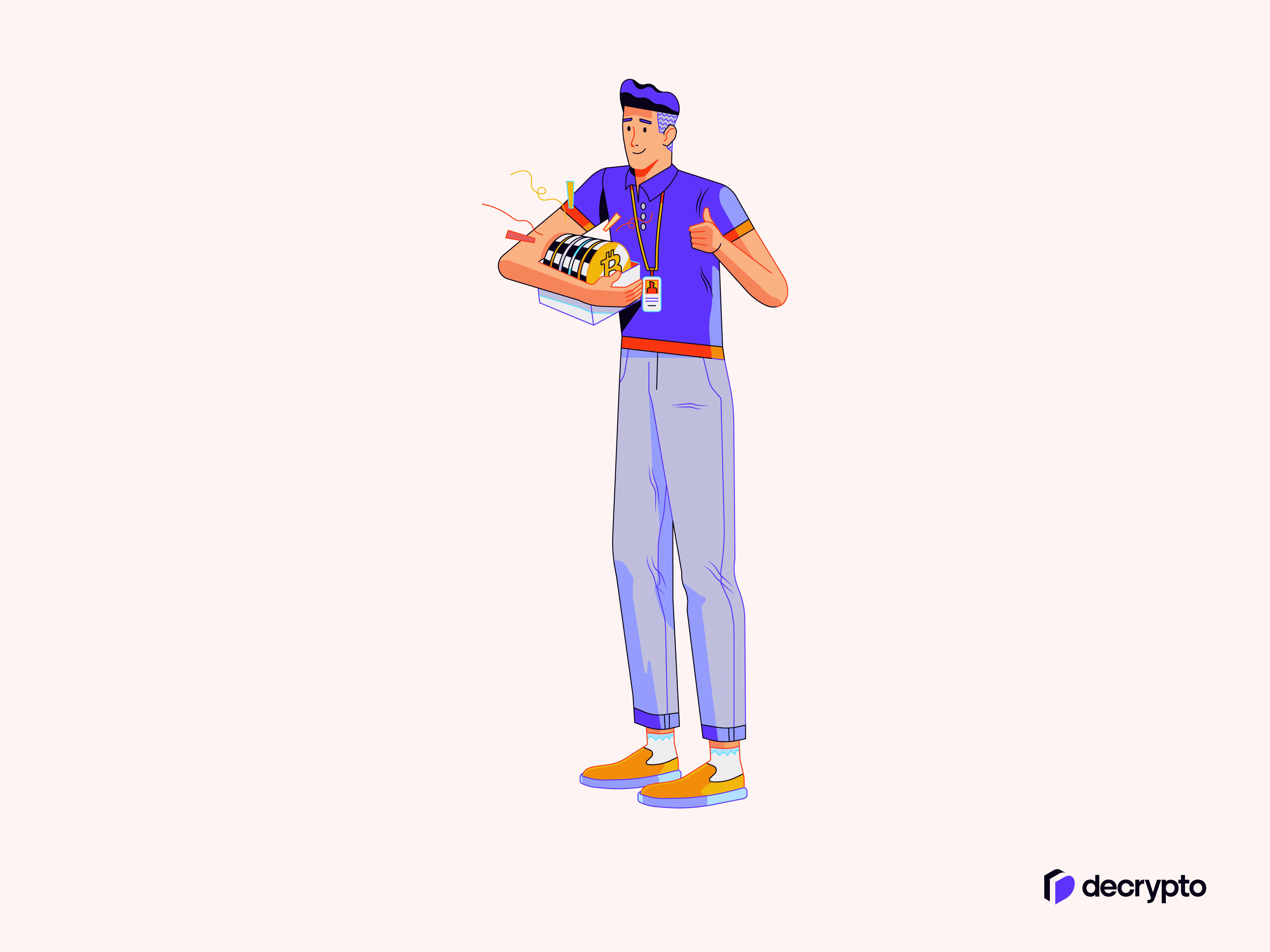 Decrypto illustration set. alegria style brand branding character design corporate memphis crypto decrypto digital art graphic design illustration illustrations illustrator trading vector vectors