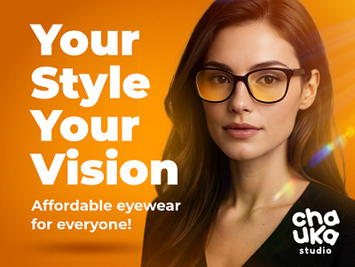 Your Style Your Vision glasses advertising banner illustration poster social media
