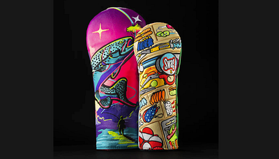 SWAG Golf Gone Golfin' Wood Cover Set driver embroidery fairway golf golf accessories golf brand golf design golf logo graphic design headcover headcover set illustration product design sports sports branding swag