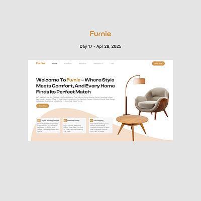 Furnie - Furniture landing page design furniture landing page ui uiux web design