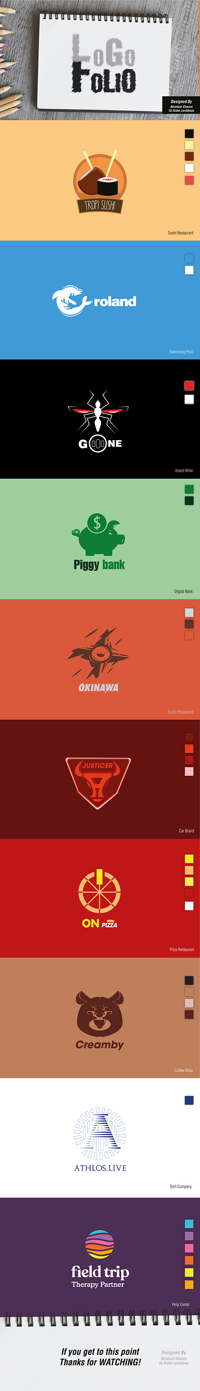 Logofolio art colorful design designer graphic design illustration illustrator logos photoshop vector